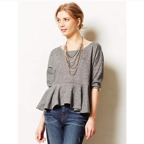 Anthropologie Tops - Anthropologie Saturday Sunday Peplum Pullover